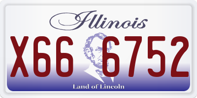 IL license plate X666752
