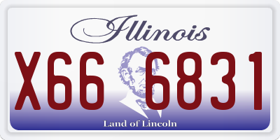 IL license plate X666831