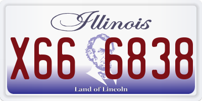 IL license plate X666838