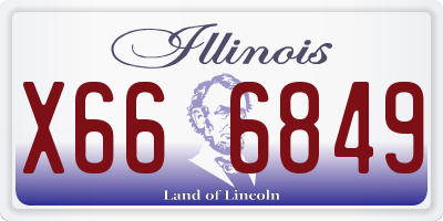 IL license plate X666849