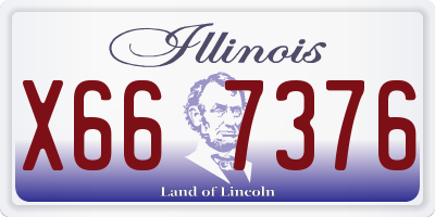 IL license plate X667376