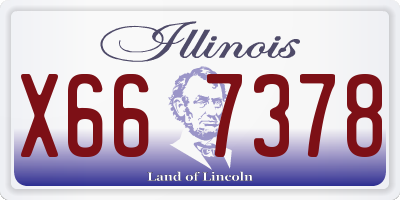 IL license plate X667378
