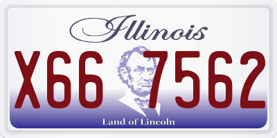 IL license plate X667562