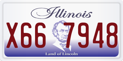 IL license plate X667948