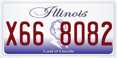 IL license plate X668082