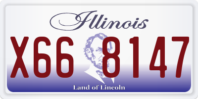 IL license plate X668147