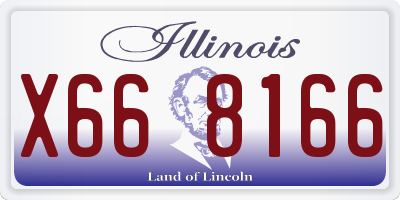 IL license plate X668166