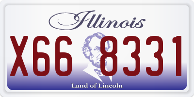 IL license plate X668331