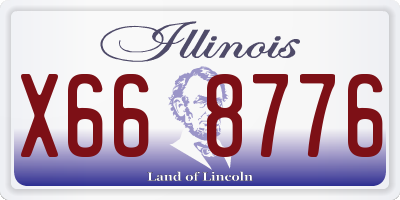IL license plate X668776