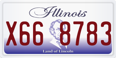 IL license plate X668783