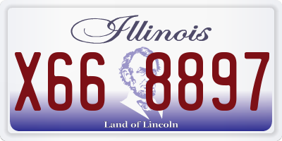 IL license plate X668897