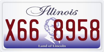 IL license plate X668958