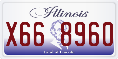 IL license plate X668960