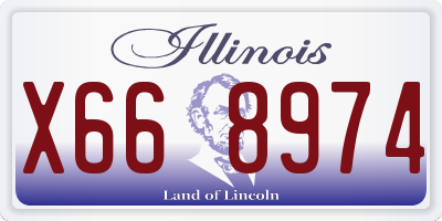 IL license plate X668974