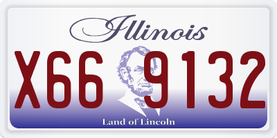 IL license plate X669132