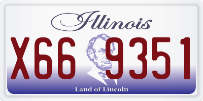 IL license plate X669351