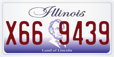 IL license plate X669439