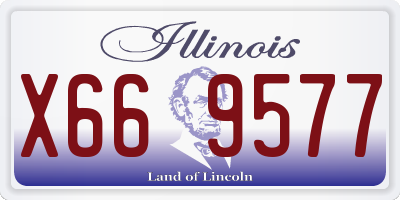 IL license plate X669577