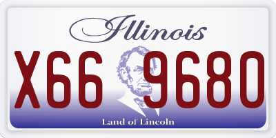 IL license plate X669680
