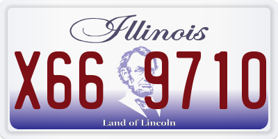 IL license plate X669710
