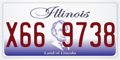 IL license plate X669738