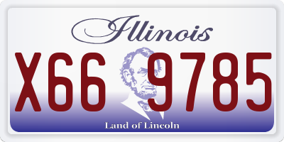 IL license plate X669785