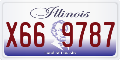 IL license plate X669787