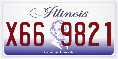 IL license plate X669821