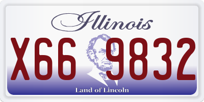 IL license plate X669832