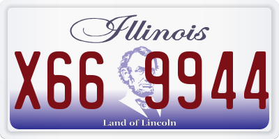 IL license plate X669944