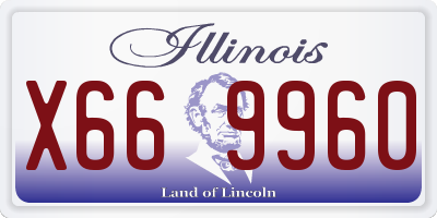 IL license plate X669960