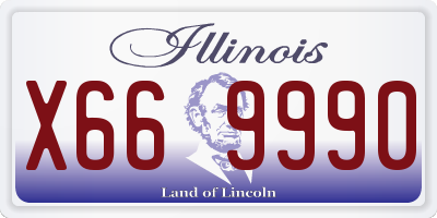 IL license plate X669990