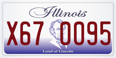 IL license plate X670095