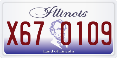 IL license plate X670109