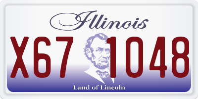 IL license plate X671048