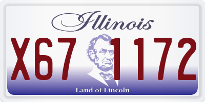 IL license plate X671172