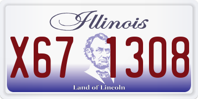 IL license plate X671308