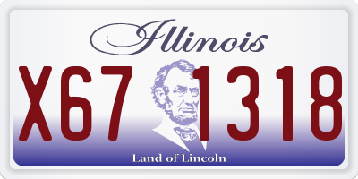 IL license plate X671318