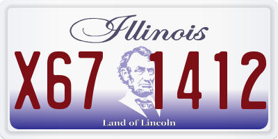 IL license plate X671412
