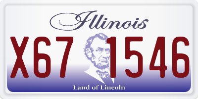 IL license plate X671546