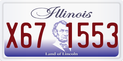 IL license plate X671553
