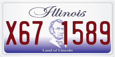 IL license plate X671589