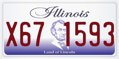 IL license plate X671593