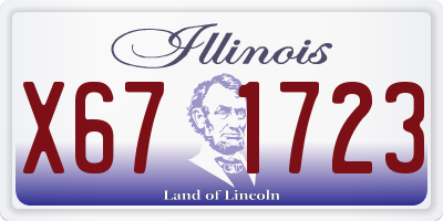 IL license plate X671723