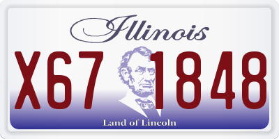 IL license plate X671848