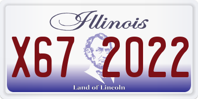 IL license plate X672022
