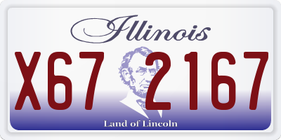 IL license plate X672167