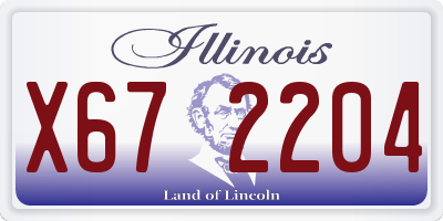 IL license plate X672204