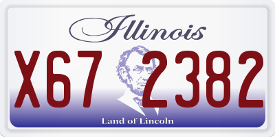 IL license plate X672382