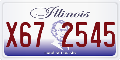 IL license plate X672545